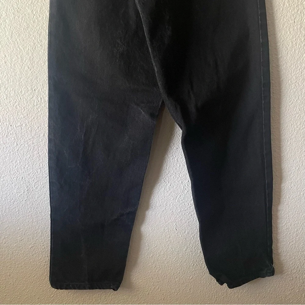Vintage Curfew Tapered Jeans Girls 14 Slim (23x26) Black Distressed Cotton